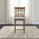 Junipero Brown/Light Gray Counter Height Chair, Set of 2 by Homelegance at Eve Furniture