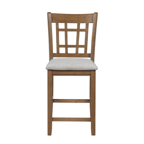 Junipero Brown/Light Gray Counter Height Chair, Set of 2 by Homelegance at Eve Furniture