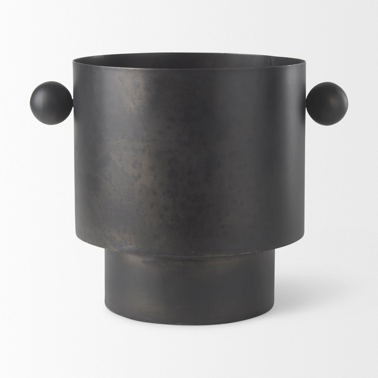 Juno 8.5H Large Black Iron Vase by Mercana at Eve Furniture