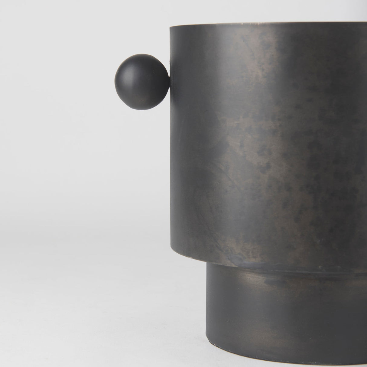Juno 8.5H Large Black Iron Vase by Mercana at Eve Furniture