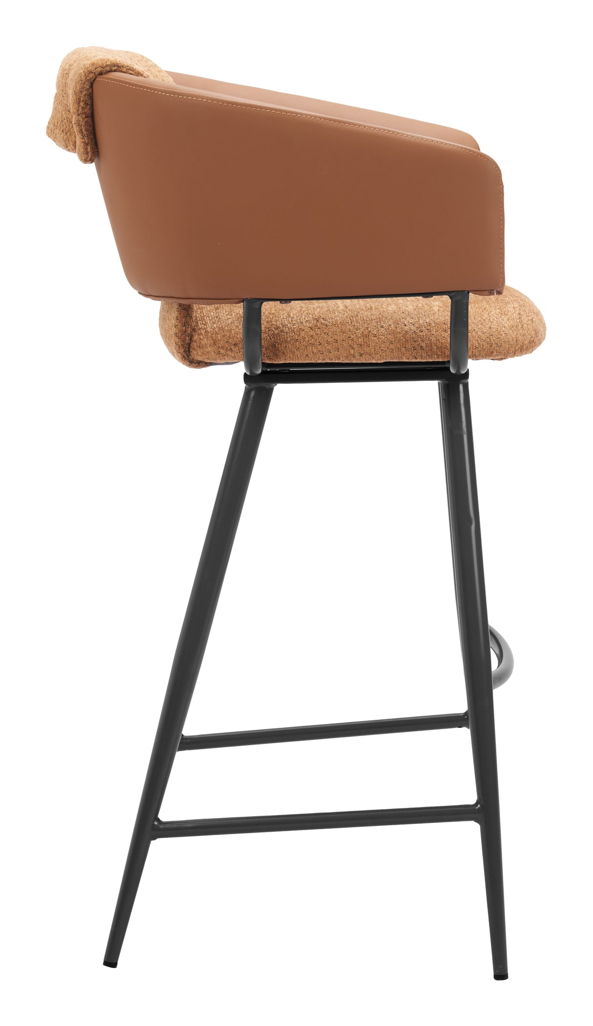 Juno Brown Barstool (Set of 2) by Zuomod at Eve Furniture