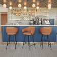 Juno Brown Barstool (Set of 2) by Zuomod at Eve Furniture
