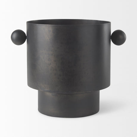 Juno Large Black Iron Vase by Mercana at Eve Furniture