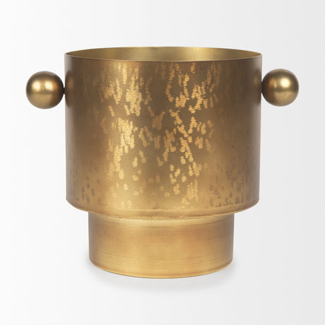 Juno Large Gold Iron Vase by Mercana at Eve Furniture