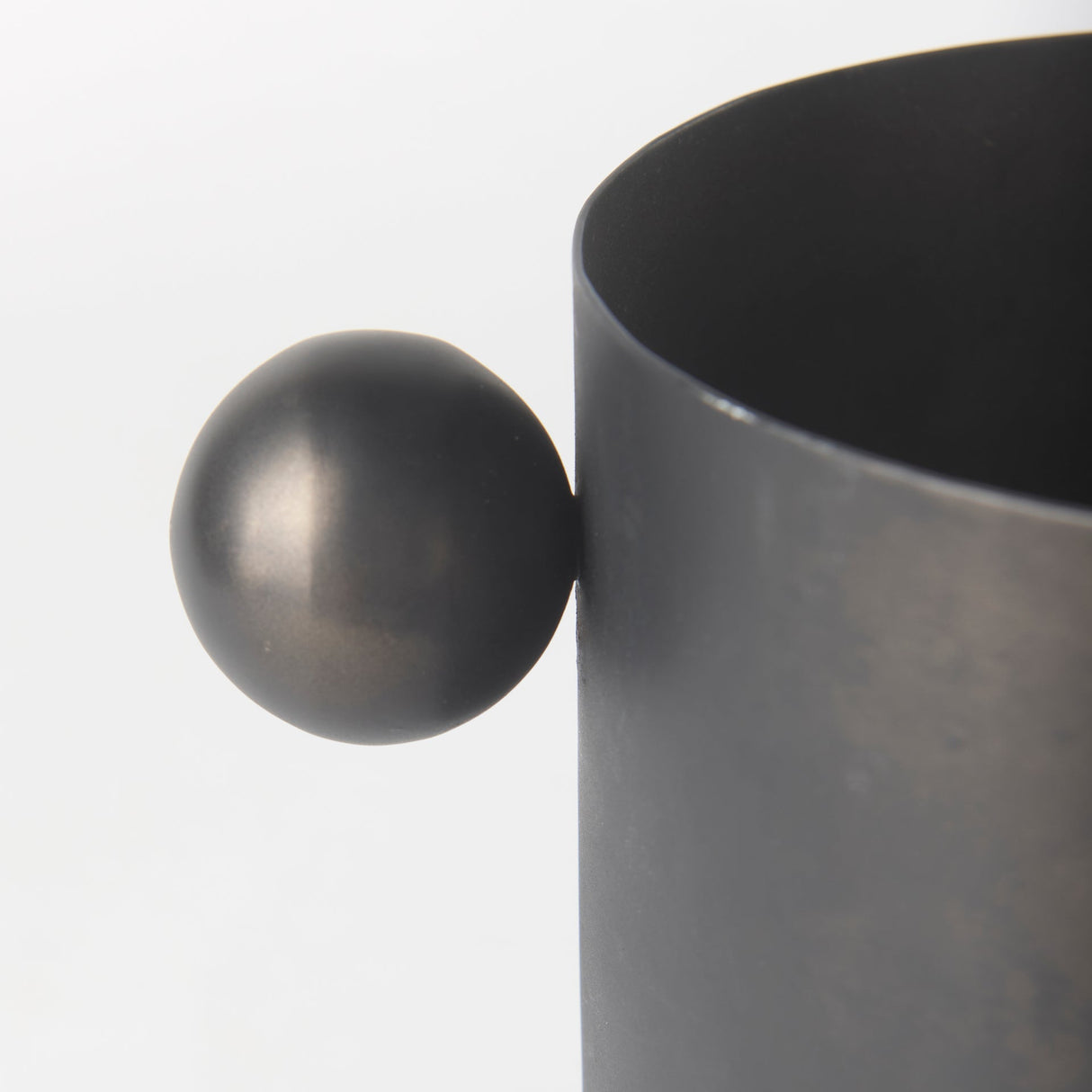 Juno Medium Black Iron Vase by Mercana at Eve Furniture