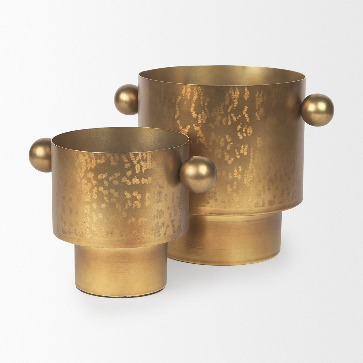 Juno Medium Gold Iron Medium Vase by Mercana at Eve Furniture