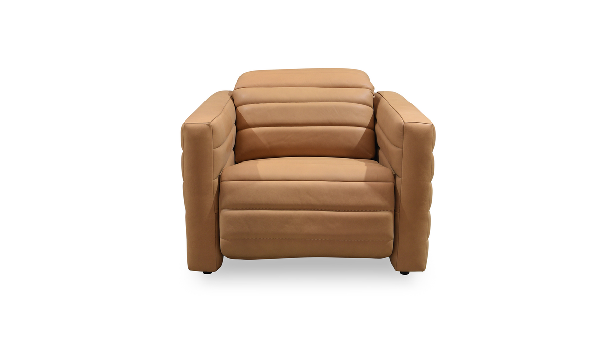 Juno Power Recliner Chair Tan Leather by Moe's Home at Eve Furniture