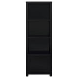 Jupiter 3-shelf Media Tower Bookcase with Storage Cabinet Black