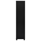 Jupiter 3-shelf Media Tower Bookcase with Storage Cabinet Black