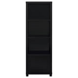 Jupiter Black 3-shelf Media Tower Bookcase with Storage Cabinet by Coaster at Eve Furniture