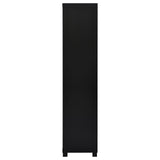 Jupiter Black 3-shelf Media Tower Bookcase with Storage Cabinet by Coaster at Eve Furniture