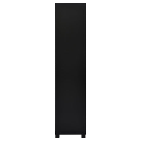 Jupiter Black 3-shelf Media Tower Bookcase with Storage Cabinet by Coaster at Eve Furniture