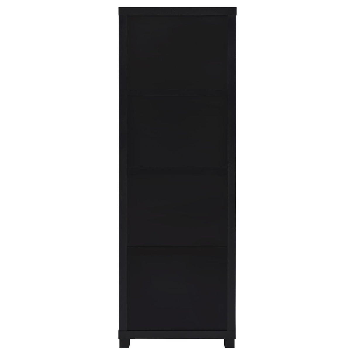 Jupiter Black 3-shelf Media Tower Bookcase with Storage Cabinet by Coaster at Eve Furniture