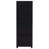 Jupiter Black 3-shelf Media Tower Bookcase with Storage Cabinet by Coaster at Eve Furniture
