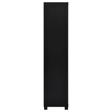 Jupiter Black 3-shelf Media Tower Bookcase with Storage Cabinet by Coaster at Eve Furniture