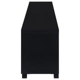 Jupiter Black 4-door 79" TV Stand Media Console with Framed Glass Panels by Coaster at Eve Furniture