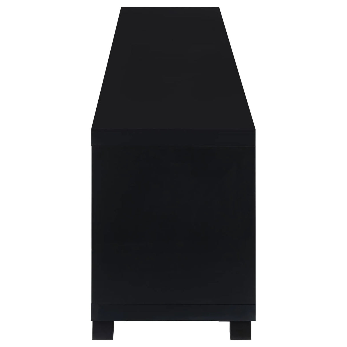 Jupiter Black 4-door 79" TV Stand Media Console with Framed Glass Panels by Coaster at Eve Furniture