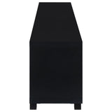 Jupiter Black 4-door 79" TV Stand Media Console with Framed Glass Panels by Coaster at Eve Furniture