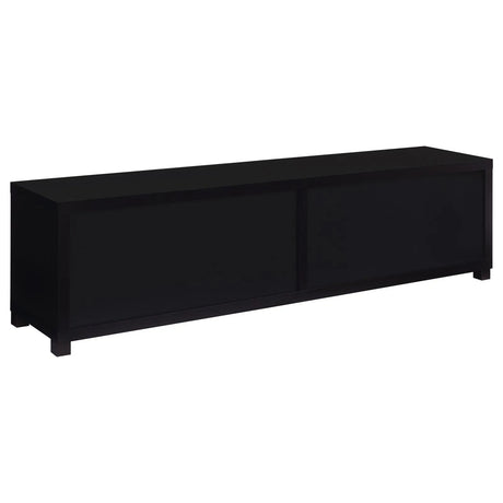 Jupiter Black 4-door 79" TV Stand Media Console with Framed Glass Panels by Coaster at Eve Furniture
