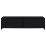 Jupiter Black 4-door 79" TV Stand Media Console with Framed Glass Panels by Coaster at Eve Furniture