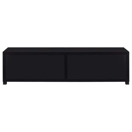 Jupiter Black 4-door 79" TV Stand Media Console with Framed Glass Panels by Coaster at Eve Furniture