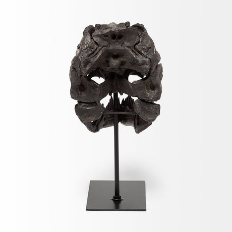 Jurassic Brown Resin Tyrannosaurus Skull Replica by Mercana at Eve Furniture