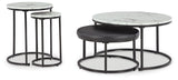 Jusmour Black/White Table (Set of 4)