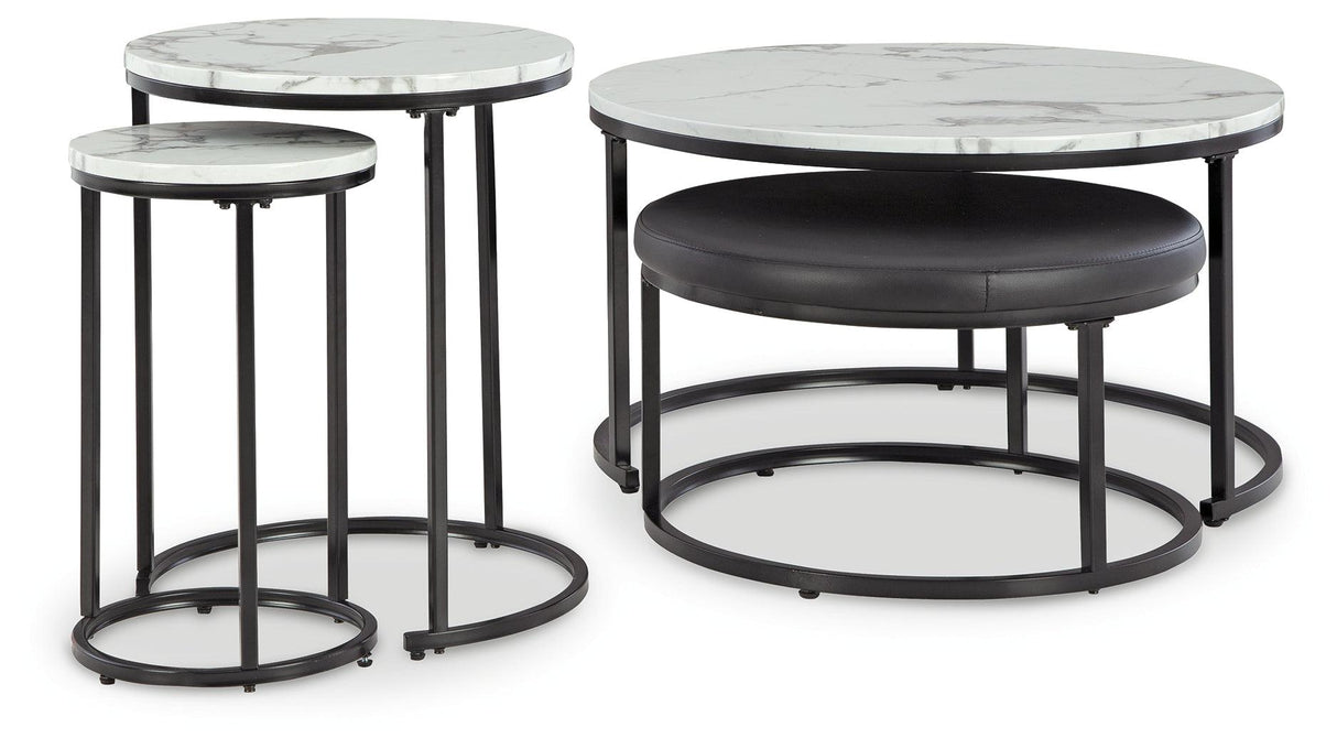 Jusmour Black/White Table (Set of 4) by Ashley at Eve Furniture