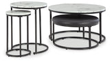 Jusmour Black/White Table (Set of 4) by Ashley at Eve Furniture