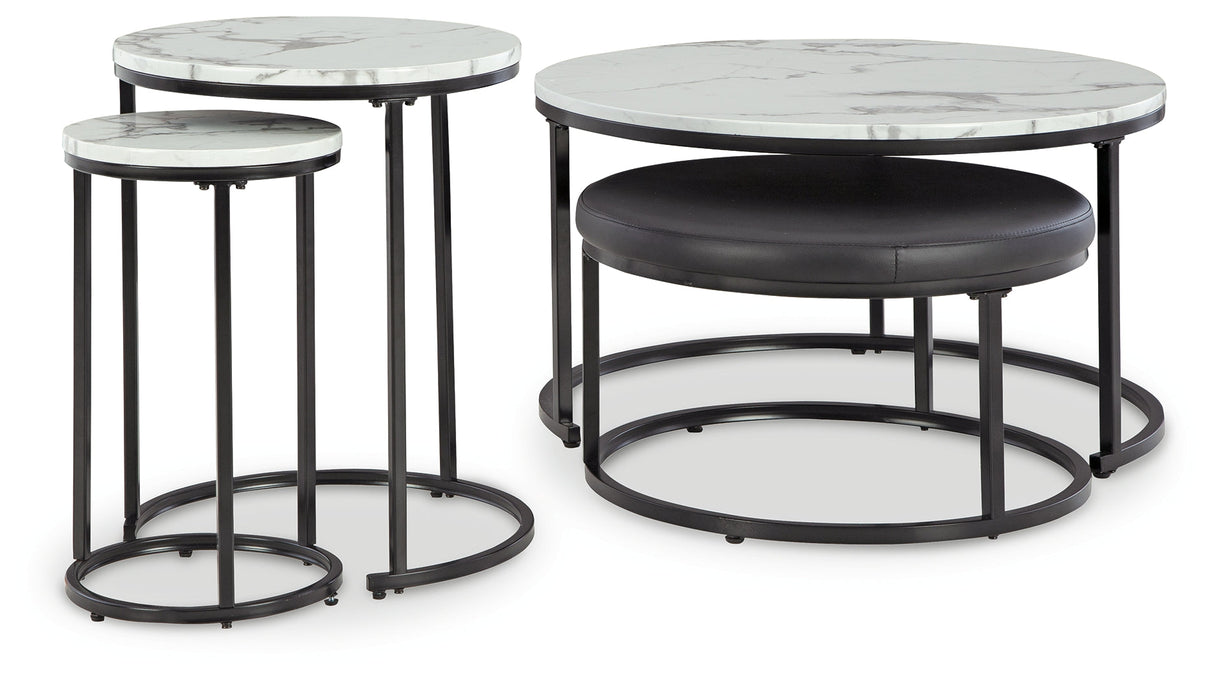 Jusmour Black/White Table (Set of 4) by Ashley at Eve Furniture