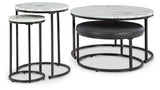Jusmour Black/White Table (Set of 4) by Ashley at Eve Furniture