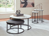 Jusmour Black/White Table (Set of 4) by Ashley at Eve Furniture