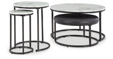 Jusmour Black/White Table (Set of 4) by Ashley at Eve Furniture