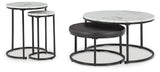 Jusmour Black/White Table (Set of 4) by Ashley at Eve Furniture