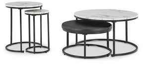Jusmour Black/White Table (Set of 4) by Ashley at Eve Furniture