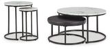 Jusmour Black/White Table (Set of 4) by Ashley at Eve Furniture