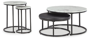 Jusmour Black/White Table (Set of 4) by Ashley at Eve Furniture