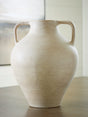 Justy Antique Beige Vase by Ashley at Eve Furniture