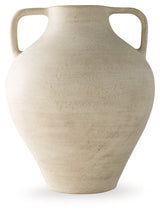 Justy Antique Beige Vase by ASHLEY FURNITURE at Eve Furniture