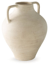 Justy Antique Beige Vase by ASHLEY FURNITURE at Eve Furniture