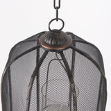 Jutland Set of Three Black Metal Bird Cage Candle Holder Lanterns by Mercana at Eve Furniture