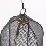 Jutland Set of Three Black Metal Bird Cage Candle Holder Lanterns by Mercana at Eve Furniture