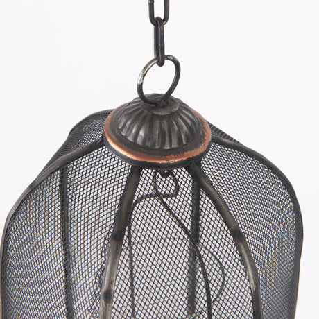 Jutland Set of Three Black Metal Bird Cage Candle Holder Lanterns by Mercana at Eve Furniture