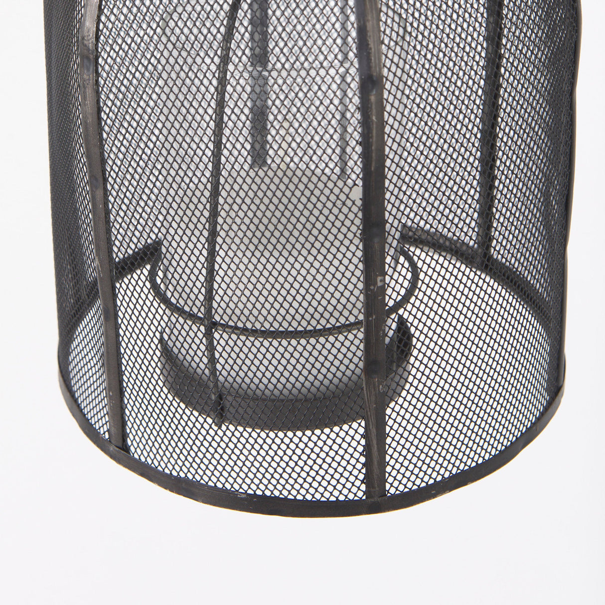 Jutland Set of Three Black Metal Bird Cage Candle Holder Lanterns by Mercana at Eve Furniture