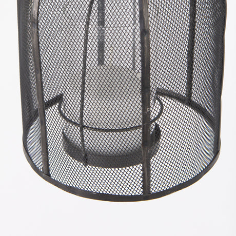 Jutland Set of Three Black Metal Bird Cage Candle Holder Lanterns by Mercana at Eve Furniture