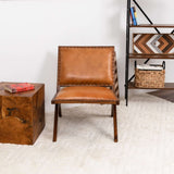 Colin Tan Leather Lounge Chair by Ashcroft Imports at Eve Furniture