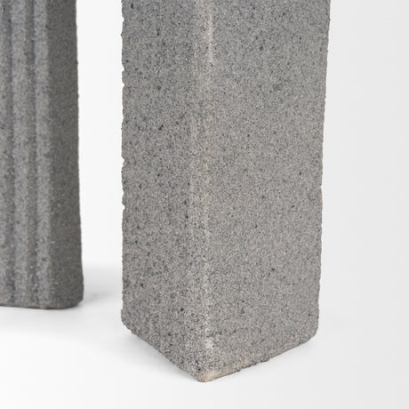 Kacia Resin Textured Concrete Gray Decorative Object by Mercana at Eve Furniture