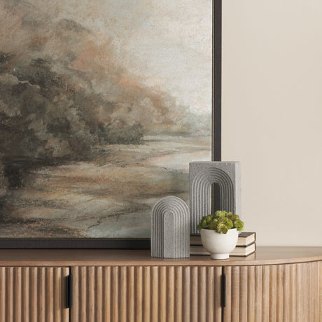 Kacia Resin Textured Concrete Gray Decorative Object by Mercana at Eve Furniture