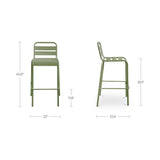 Kade Green Outdoor Bar Stool (Set of 2) by MOES at Eve Furniture