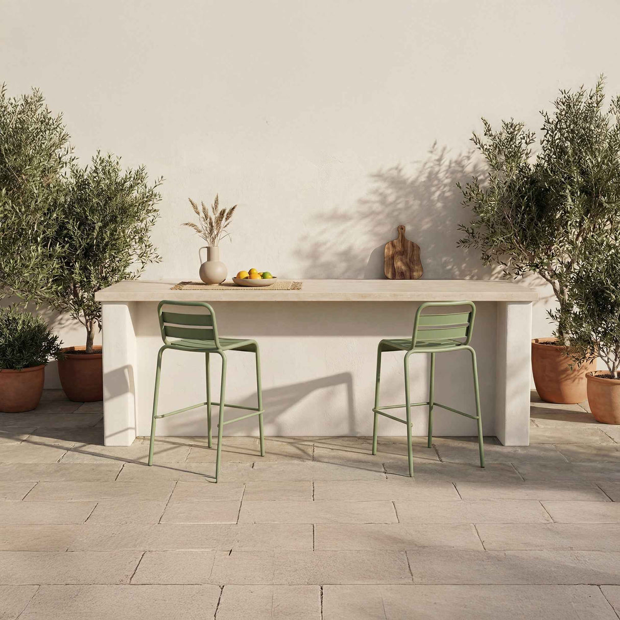 Kade Green Outdoor Bar Stool (Set of 2) by Moe's Home at Eve Furniture